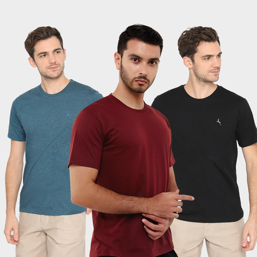 ROMP Kaos Polos Basic Pria - Roundneck