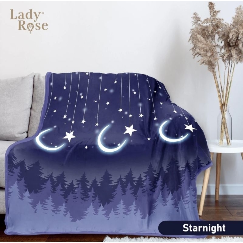 SELIMUT LADY ROSE 160x200 / LADY ROSE SELIMUT / BLANKET LADY ROSE STARNIGHT