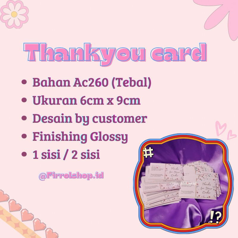 CETAK THANKYOUCARD | GREETINGCARD CIBINONG