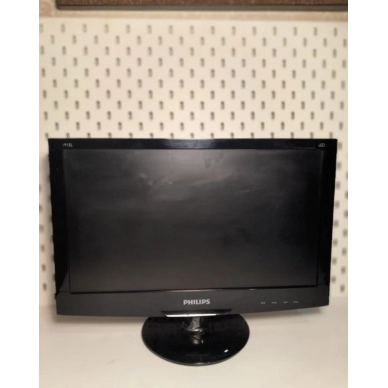 MONITOR PHILIPS LED 19INCH LENGKAP KABEL/ADAFTOR