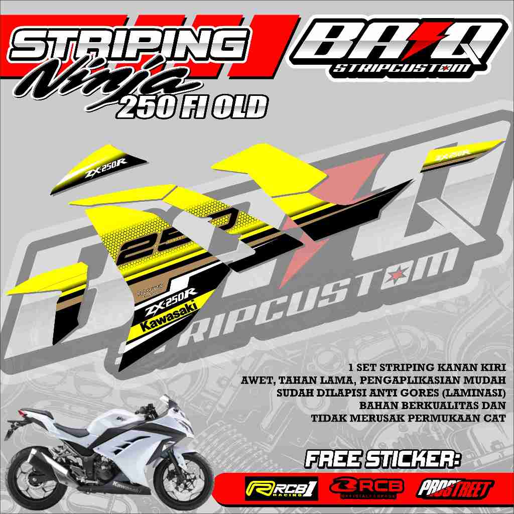 STICKER STRIPING NINJA 250 FI OLD - STRIPING NINJA 250 FI OLD PREMIUM GRAFIK 01