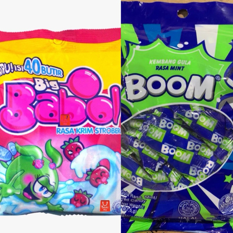 

Permen Big Babol Permen Karet dan Permen Boom Kembang Gula Rasa Mint Per Pcs (GRATIS 1 HADIAH)