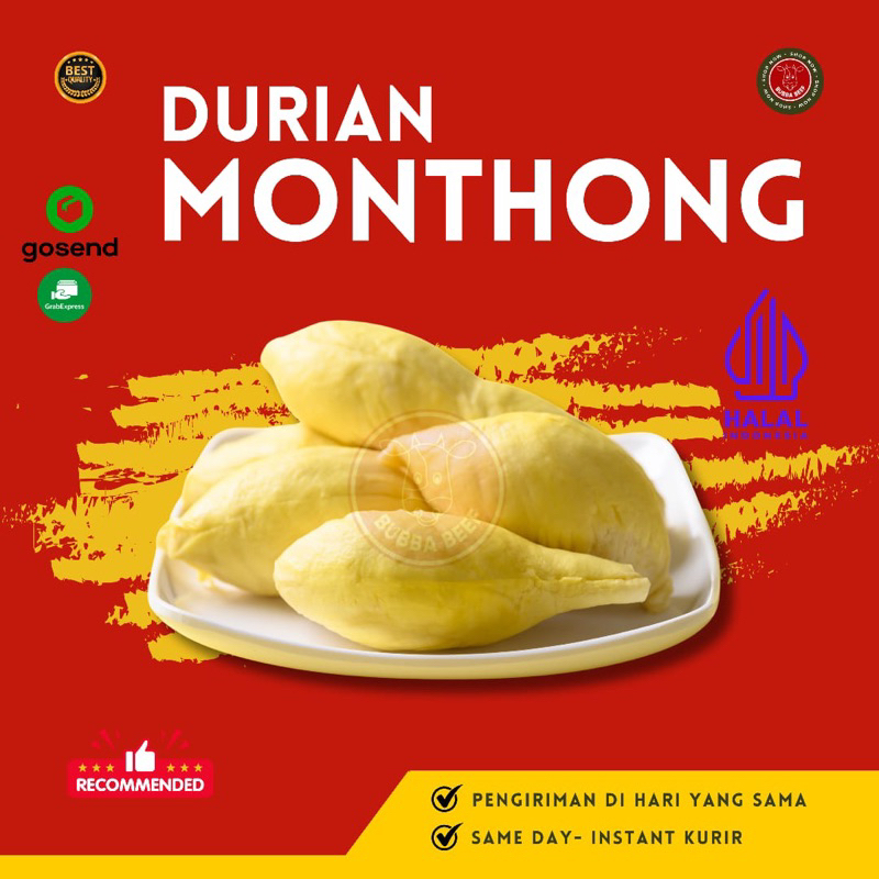 

Durian Monthong Frozen | Duren Montong Palu Kupas | Duren Premium Beku | Durian Montong Isi Tebal Kemasan 500g | Duren Medan Premium | Buah Durian Beku