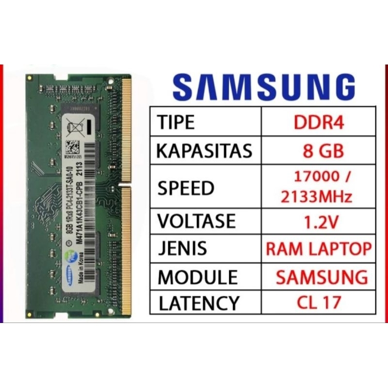 RAM Laptop 8GB DDR 4