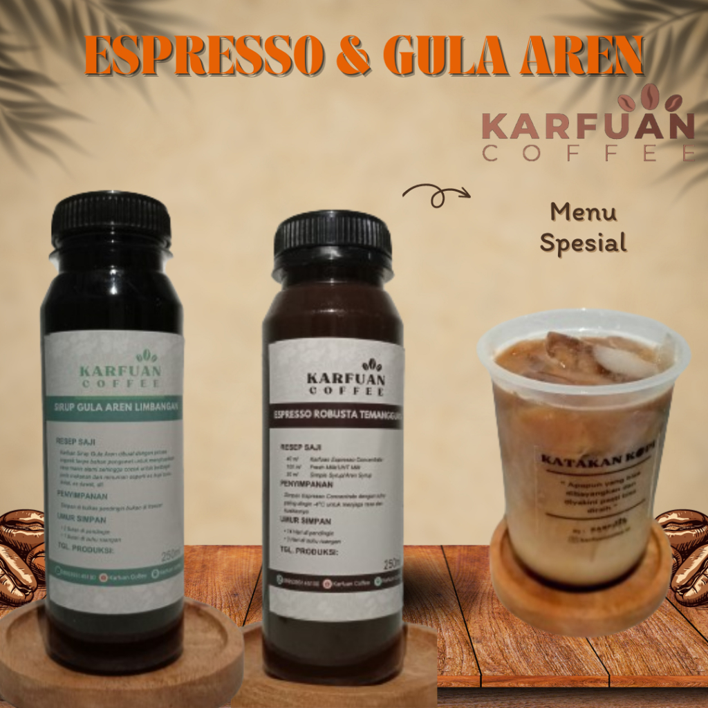 

Paket Espresso Cair & Gula Aren Cair / Minuman Kopi Susu Kekinian