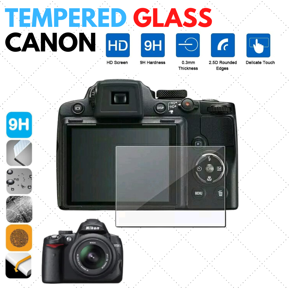 Tempered Glass LCD Film Screen Guard Cover Kamera DSLR Canon  EOS 1100D 1200D 1300D 1400D 1500D 2000