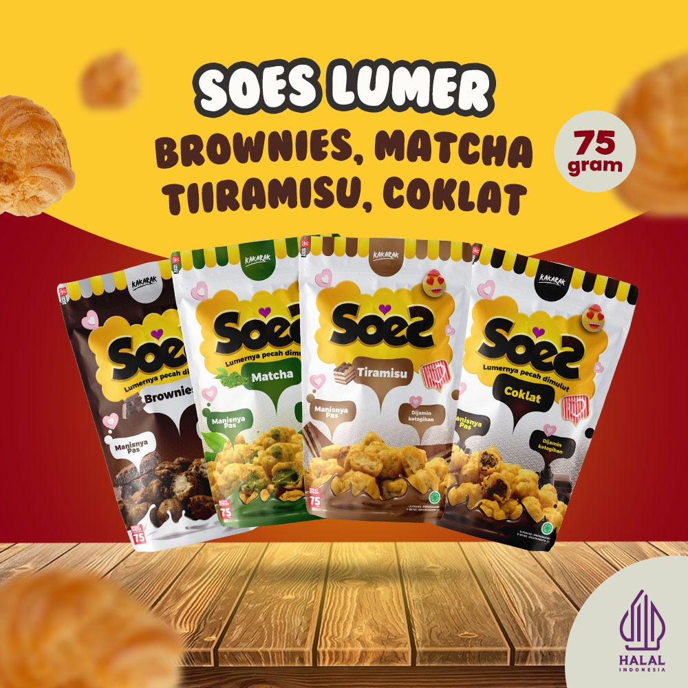 

Kakarak - Soes Lumer Berbagai Rasa - Cemilan Soes Lumer - 75gr