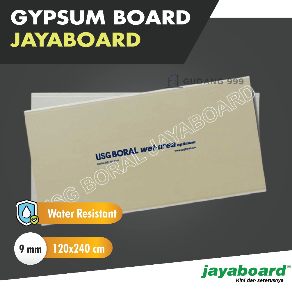 Ready.. GIPSUM JAYA WR 9mm /GYPSUM JAYABOARD WATER RESISTANT 9mm 58