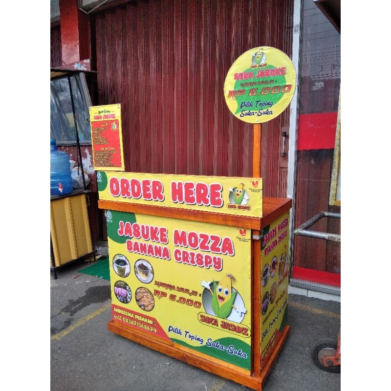 meja lipat / booth portable roda