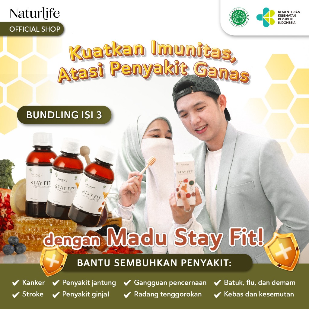 

(Bundling 3) Madu Stay Fit Solusi Penyakit Kronis - Benjolan, Kanker, Tumor, Gerd, Asam Lambung, Kebas, Kolesterol, Darah Tinggi & Miom