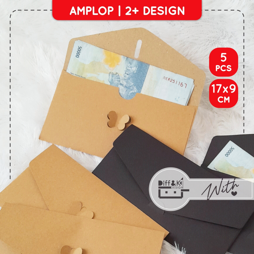 

Amplop Uang Panjang Tanpa dilipat Polos Kraft Hitam Rustic Vintage Coklat Tanpa Lem Perekat