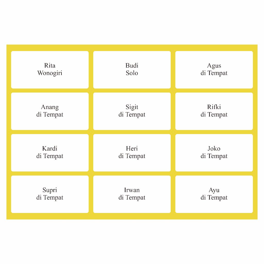 

Cetak Label Nama Ukuran 103