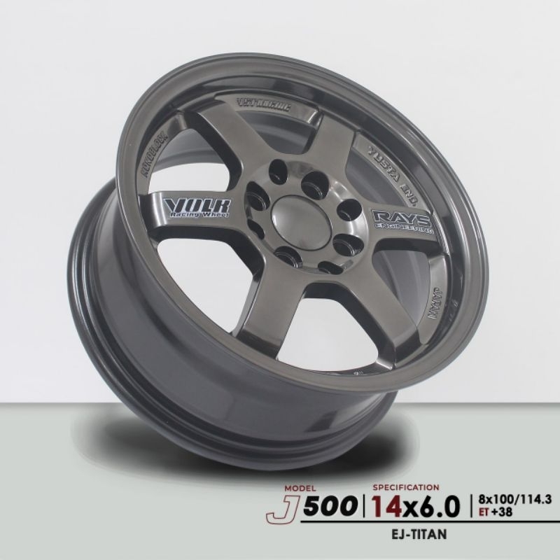 Velg te37 ring 14 lebar 6 et38 pcd 4x100/114 ej titan