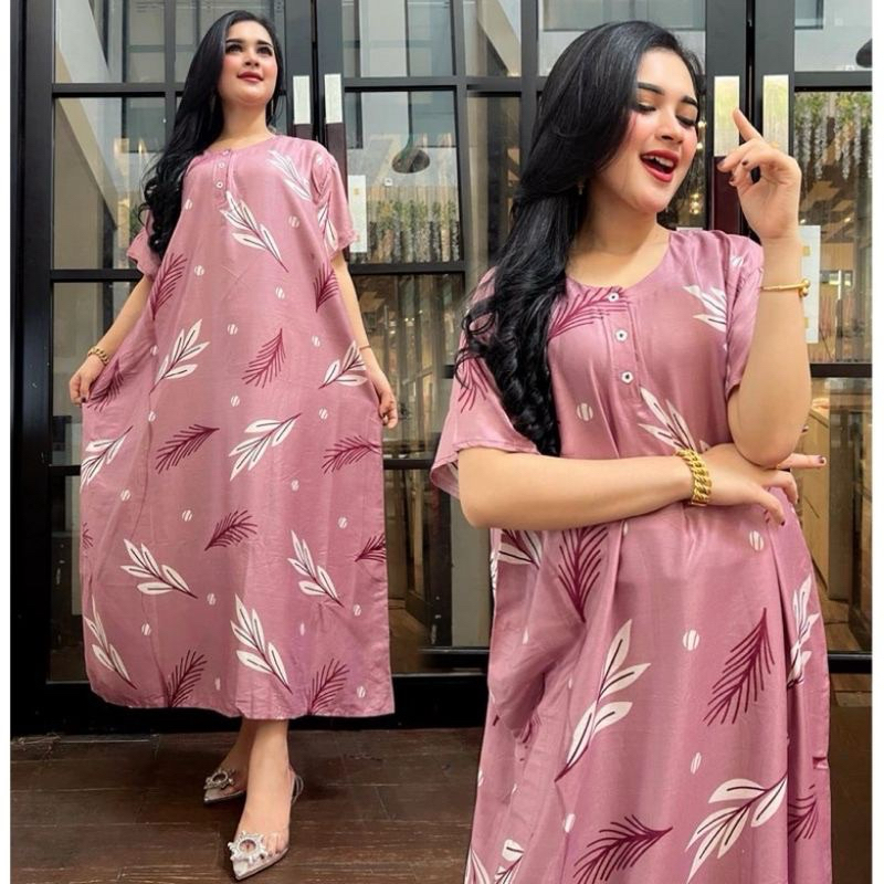 DASTER JUMBO BUSUI DJ MAURA  LD 120 TERBARU KANCING DEPAN LENGAN PENDEK MURAH ADEM RAYON BATIK PEKAL