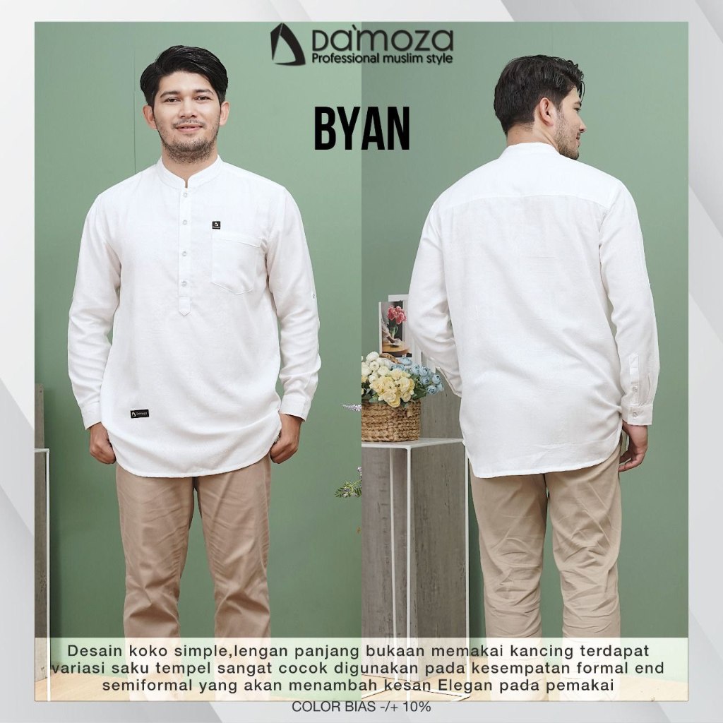 KOKO DAMOZA Byan White / Baju Damoza / Couple Muslim - shafeeaofficial
