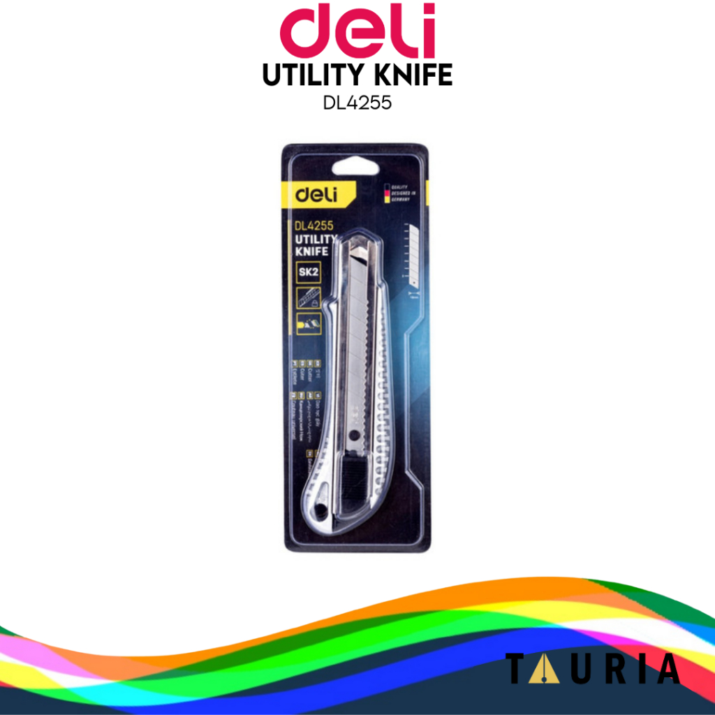 

Deli Alluminium Alloy Utility Knife / Cutter Alumunium Besar DL4255