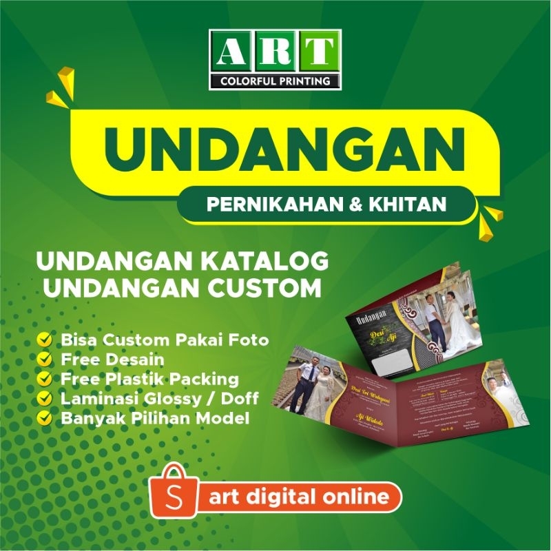 undangan custom full warna printing