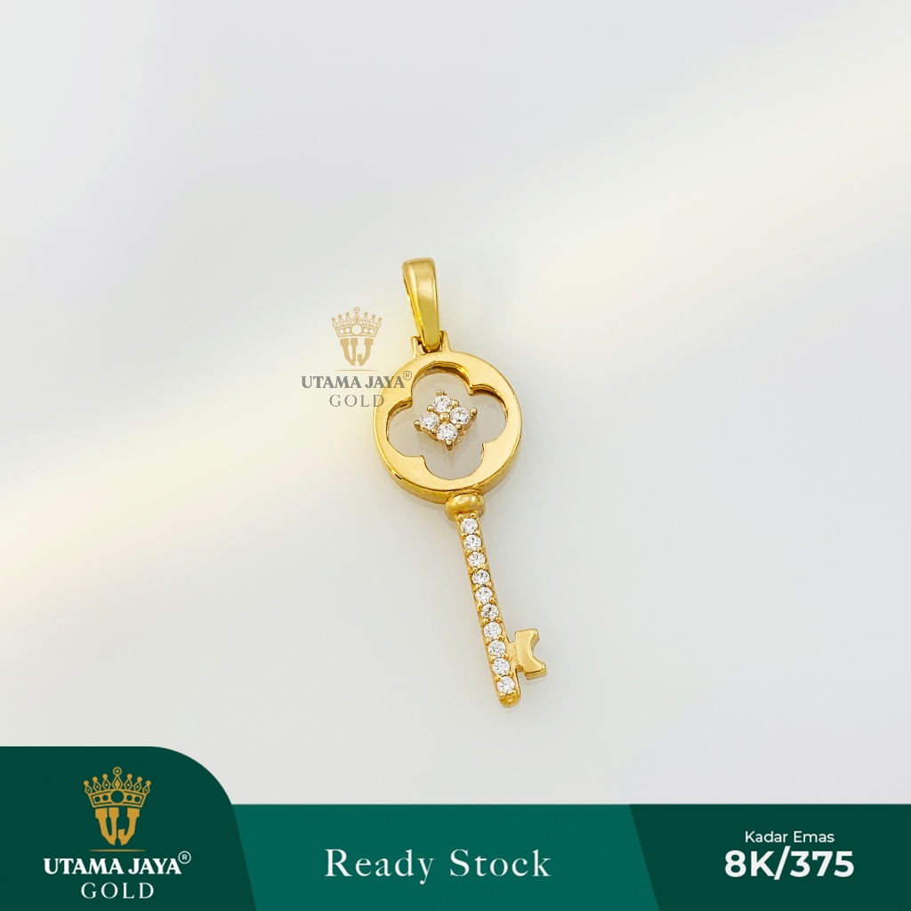 Liontin bunga model kunci fiona mata-mata 375 /8k