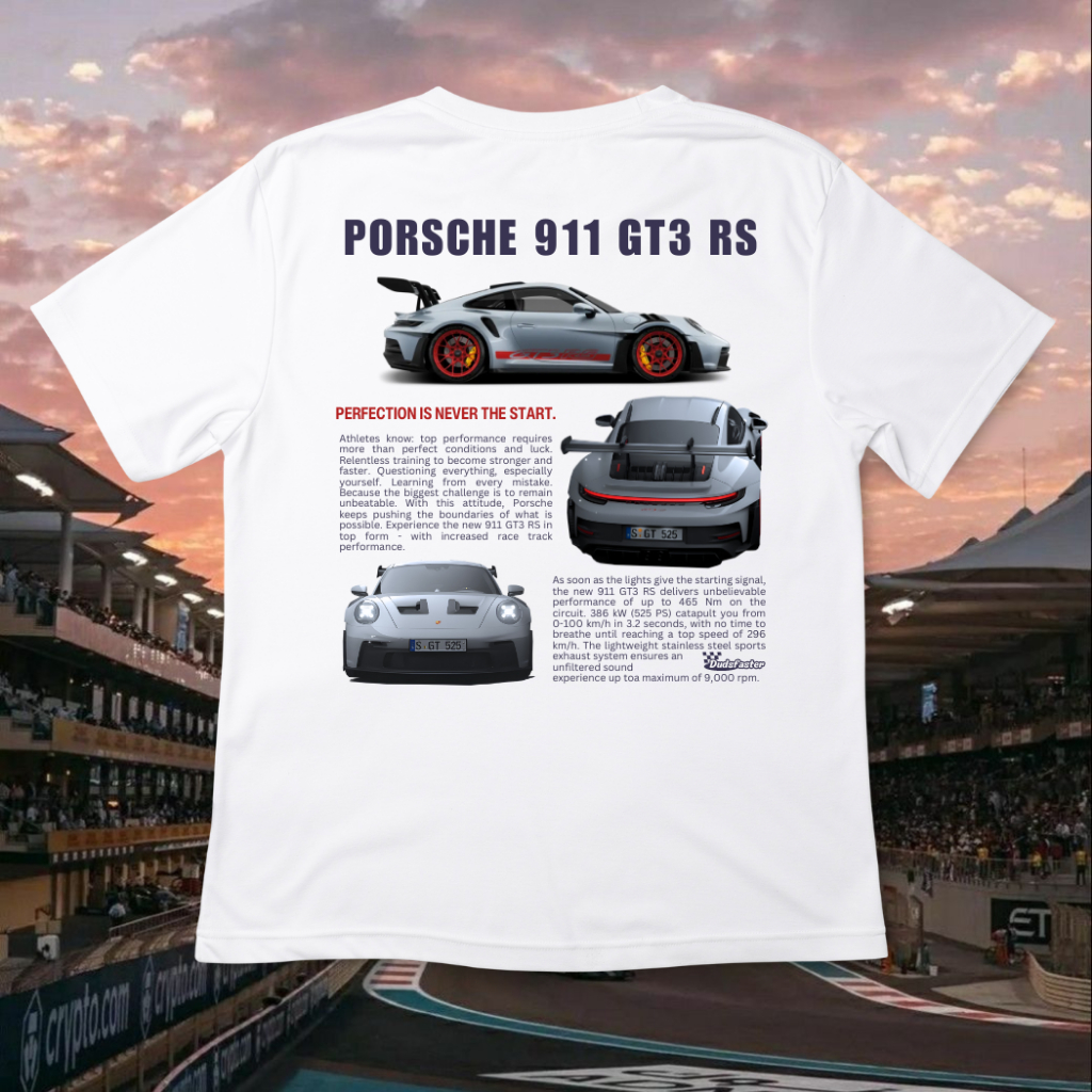 Porsche Shirt 911 GT3 RS Kaos Pria T-shirt otomotif