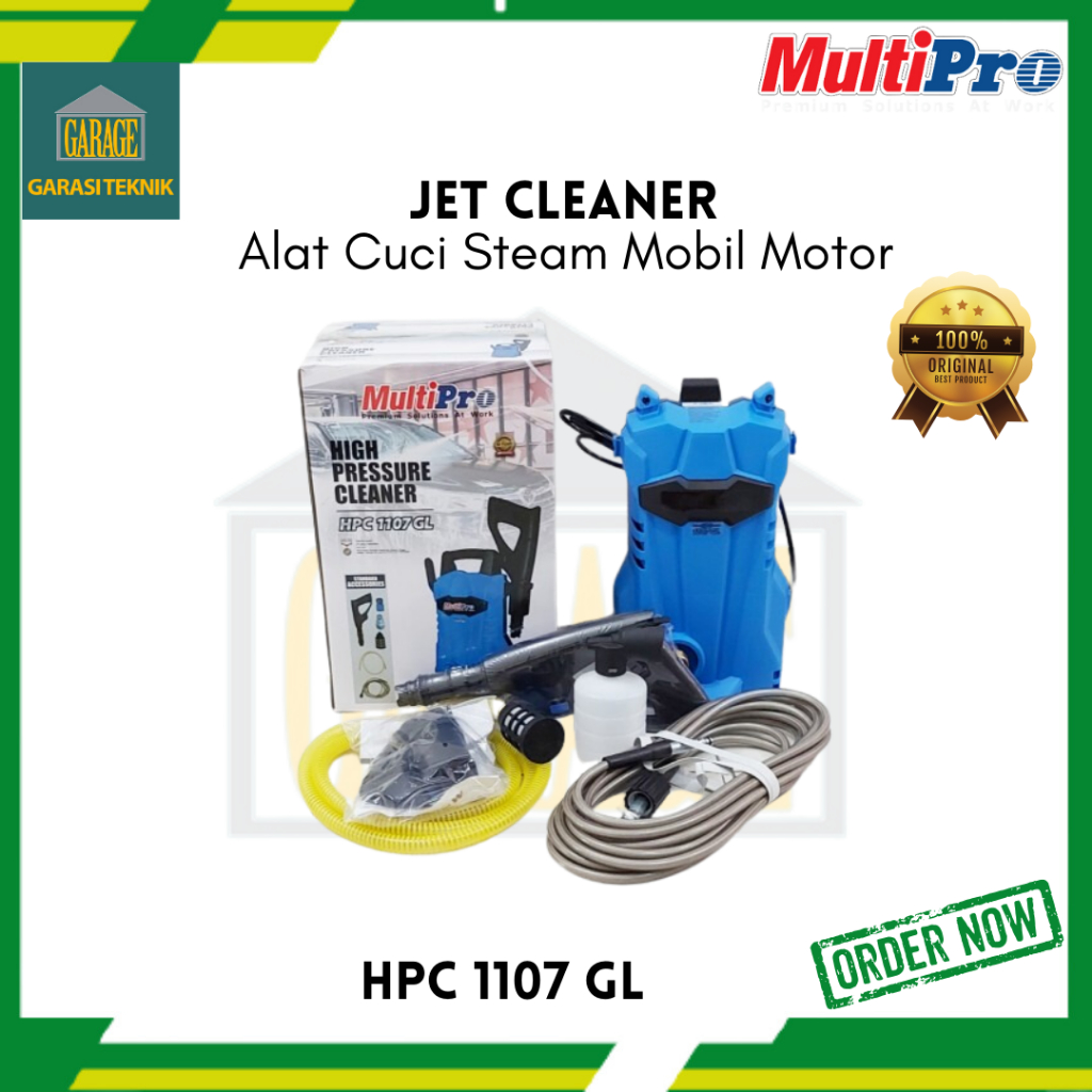 Jet Cleaner Alat Cuci Steam Mobil Motor MULTIPRO HPC 1107 GL