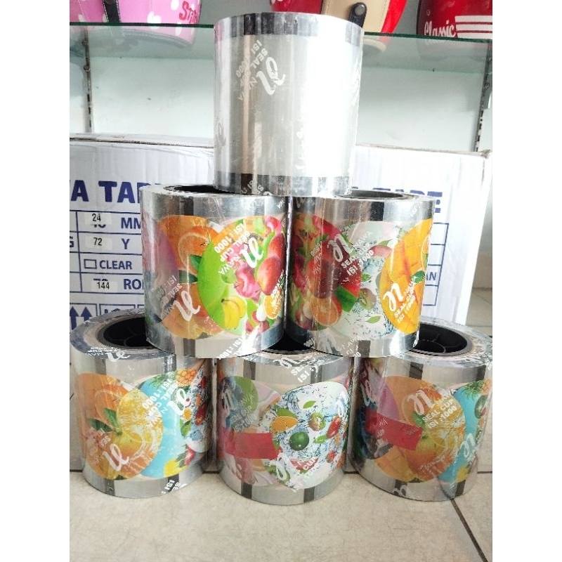Plastik Penutup Cup Sealer Cup 1000 / Sealer Cup Polos / Sealer Cup Motif