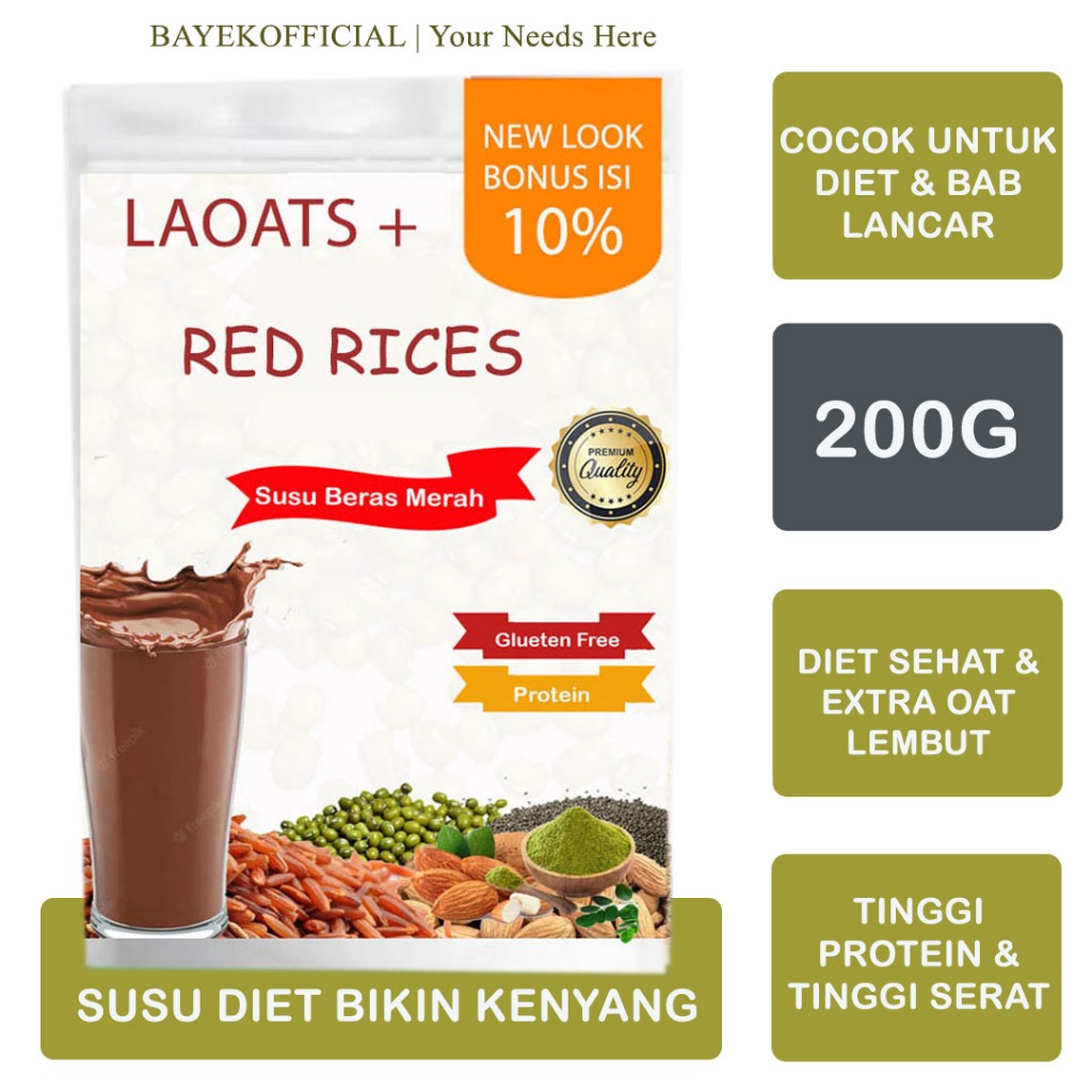 

Beras Merah Penurun Berat Badan Low Fat Milk Susu Bubuk Oat Milk Rendah Kalori Untuk Diet Laoats