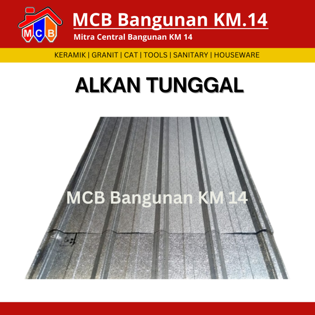 SENG ATAP ALKAN ALCAN 1 METER TEBAL 0,35 / 0,45 / 0,55 ABADI / TUNGGAL