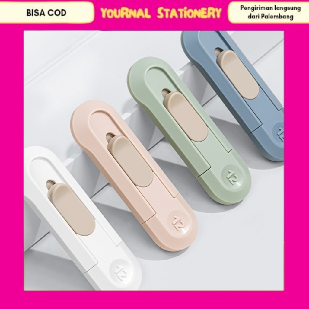 

Cutter Mini Flashee Pisau Pemotong Portable Warna Pastel Tajam Anti Karat Pisau Lucu Aesthetic Minimalis