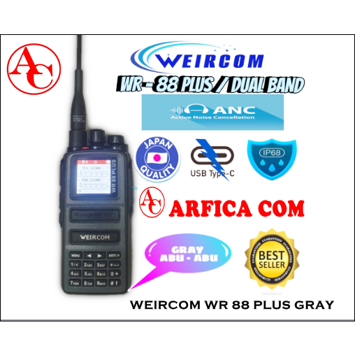HT WEIRCOM WR 88 / WR88 PLUS 10WAT ANTI AIR DUALBAND GARANSI WEIRCOM WR 88 PLUS