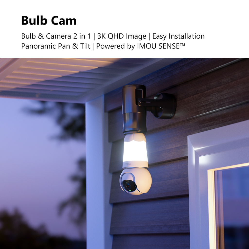 Imou Bulb Camera 3MP Two Way Talk Human &amp; Vehicle Detection