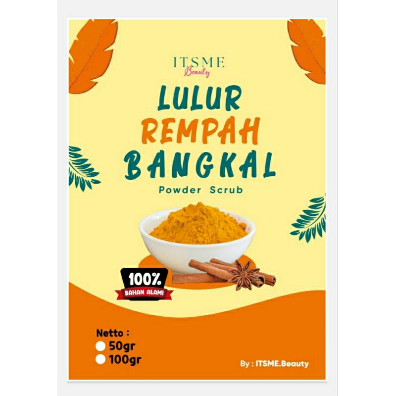LULUR REMPAH KAYU BANGKAL/LULUR PEMUTIH BADAN/KAYU BANGKAL/LULUR ORGANIK