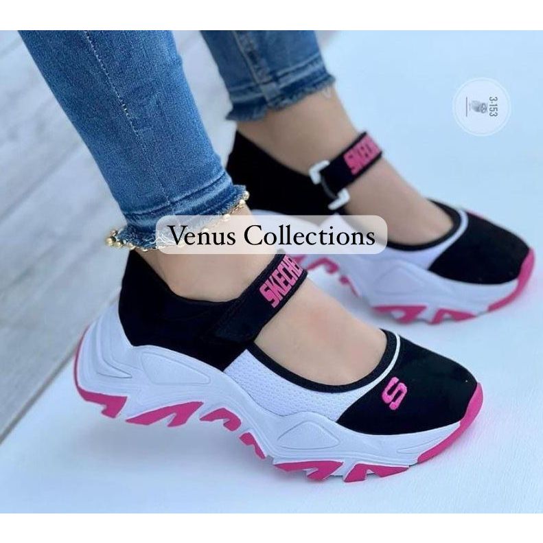 Sepatu Wanita Slip On Sneakers Modis Tinggi 5cm