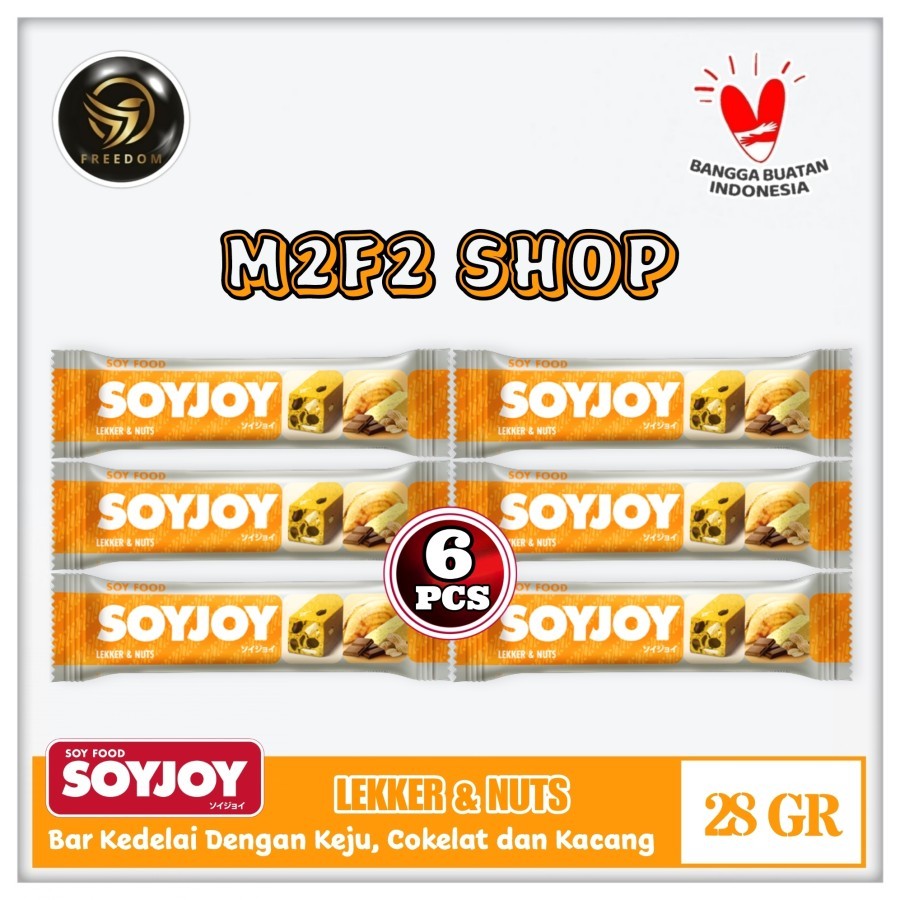 

Soyjoy Lekker & Nuts | Bar Kedelai Rasa Keju Cokelat & Kacang - 28 gr (Kemasan 6 Pcs)