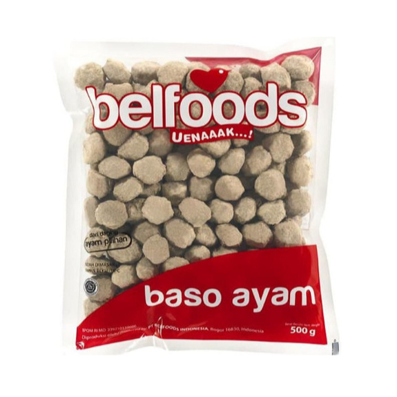 

Belfoods Uenaaak Baso Bakso Ayam Mini 500 Gram