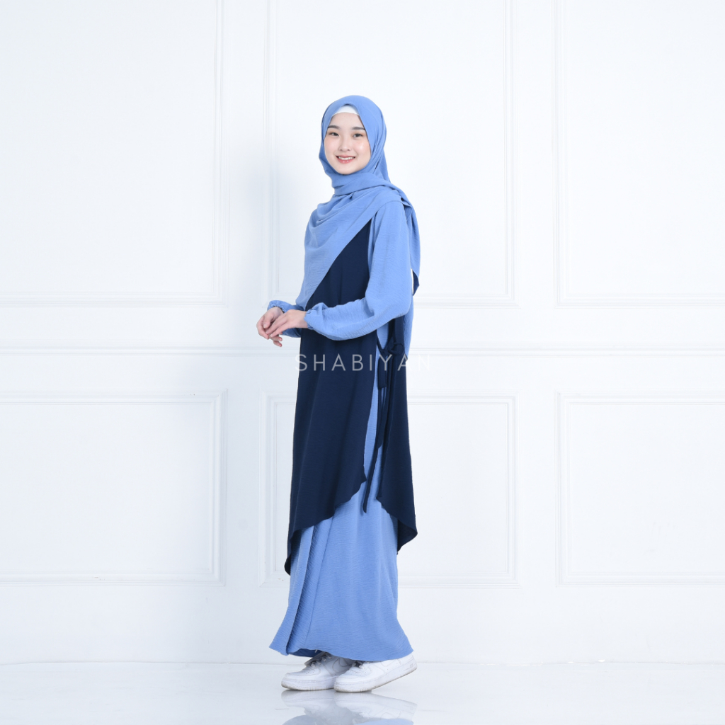 Shabiyan 456 Gamis Set Dress | Dress 2 in 1 | Muslimah Outer Dress | Xania-2