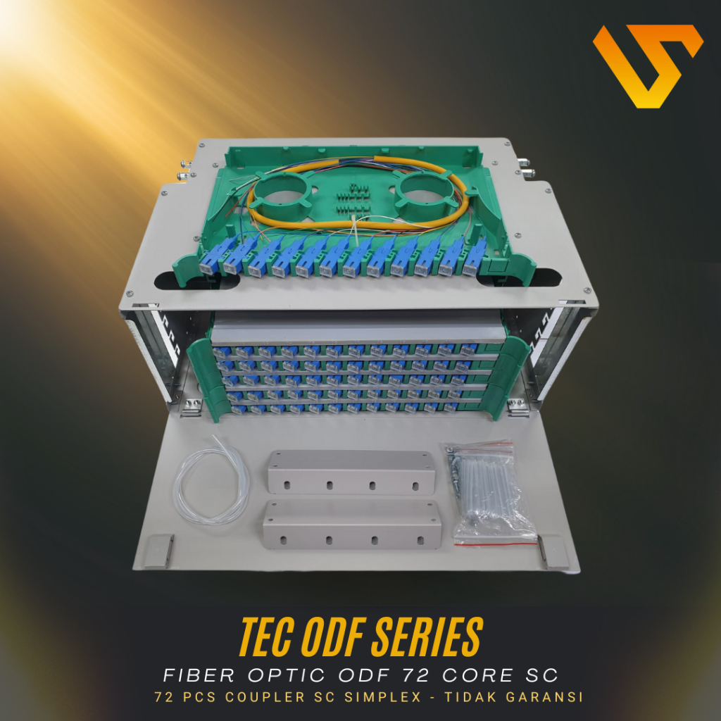 Fiber Optic ODF/OTB 72 Core SC Lengkap Rackmount | ODF 72C SC