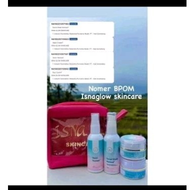 ISNA GLOW SKINCARE/ISNA GLOW MINI BASIC/PENGHILANG FLEK/SKINCARE BPOM