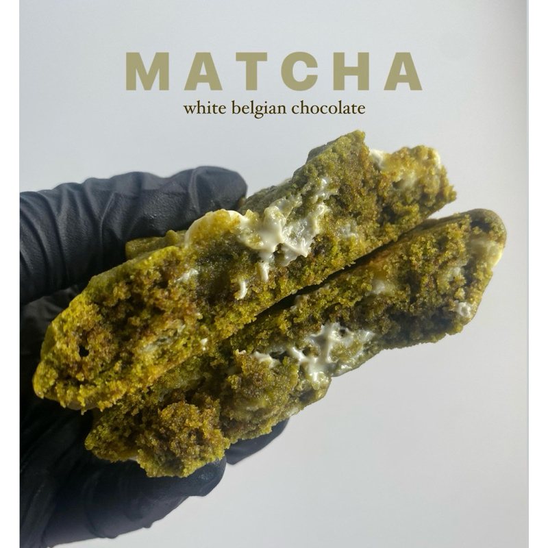 

MATCHA with WHITE BELGIAN CHOCOLATE COOKIES