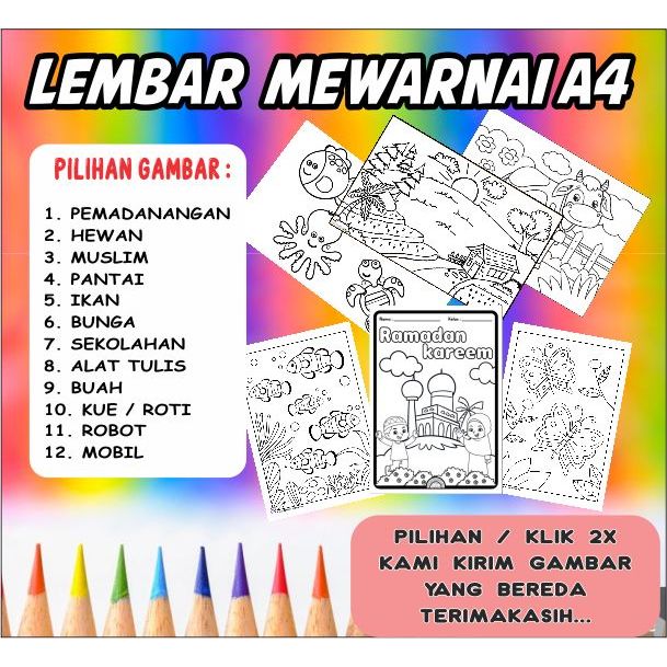 

LEMBAR -KERTAS MEWARNAI A4