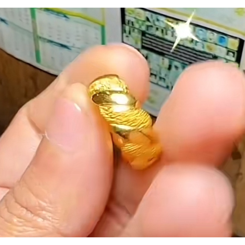 (Terbaru)Cincin emas asli kadar 99/24k