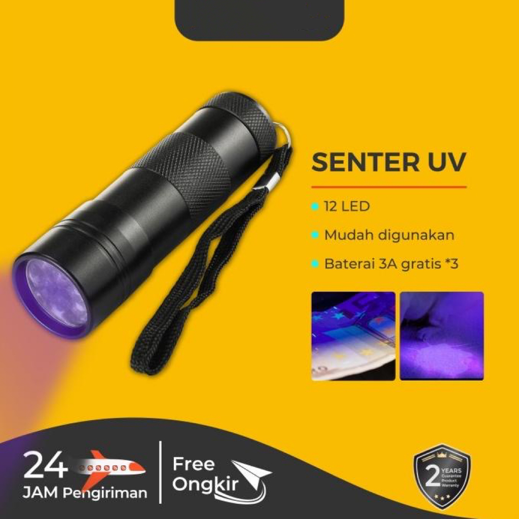 SENTER UV Taffware LED Ultraviolet Senter Ultraviolet Flourescence