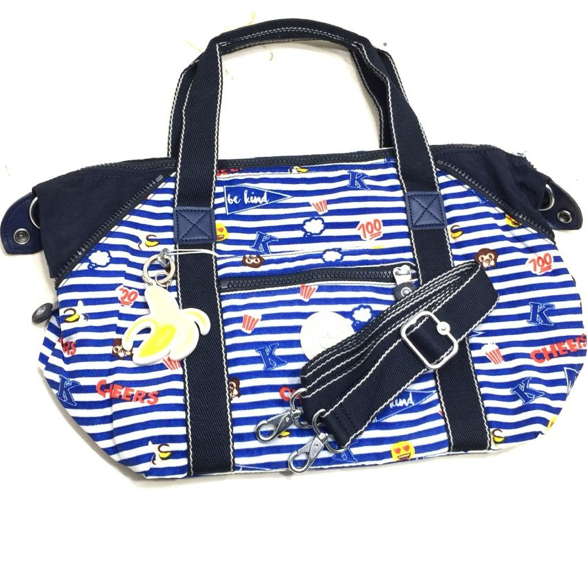 Tas Kipling Art Travel x Emoji Asia Small Medium Biru Blue Original Tas Travel Branded Asli Unisex P