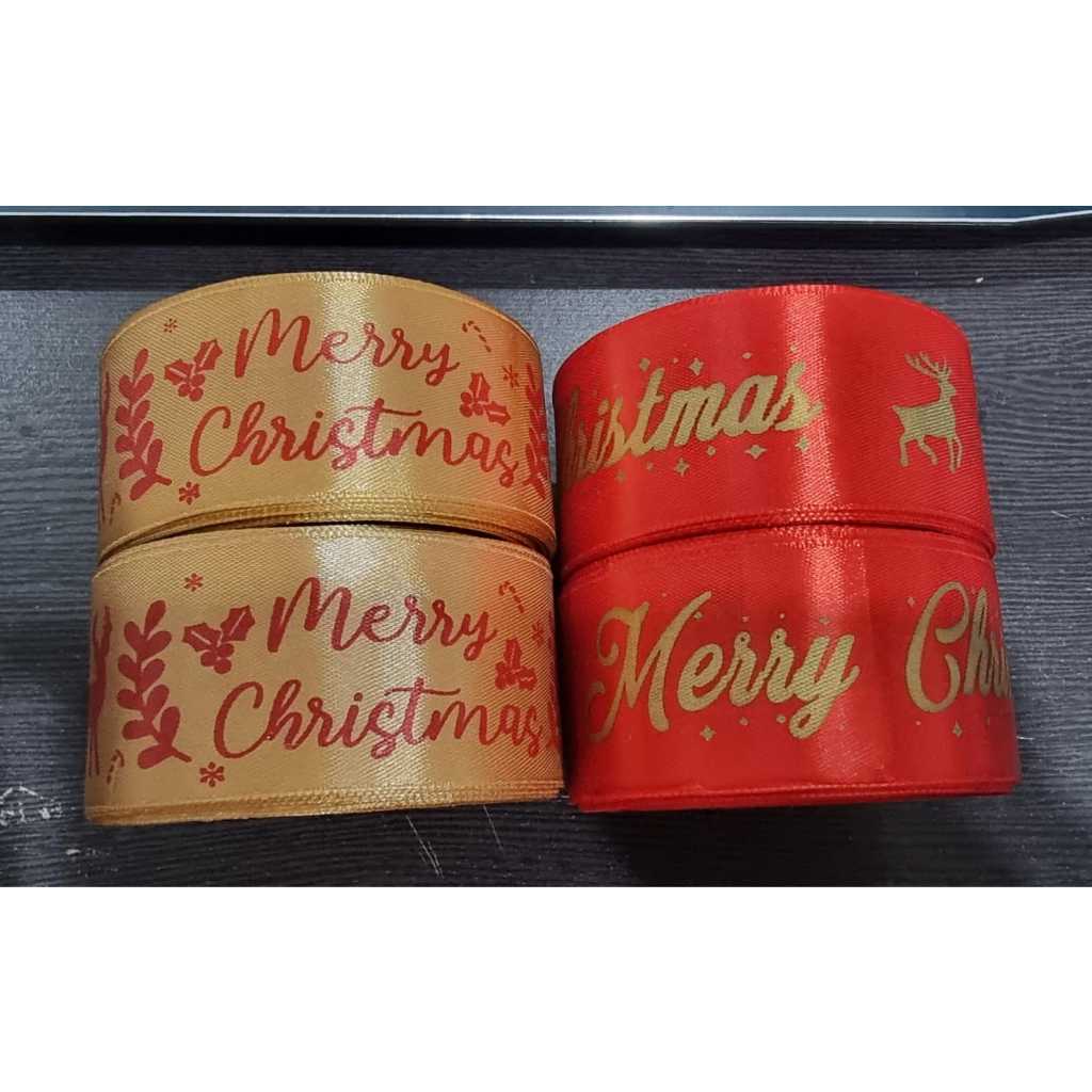 

Pita Merry Christmas 1,5 inch | Satin | Pita Natal | Pita Hampers Natal