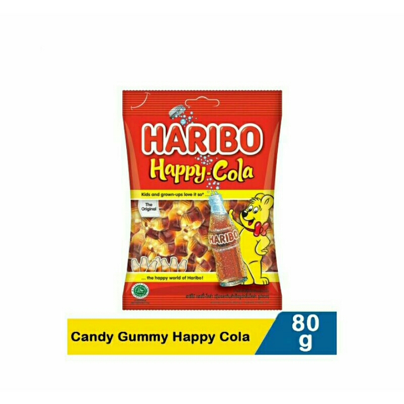 

Haribo Candy Gummy Happy Cola 80g