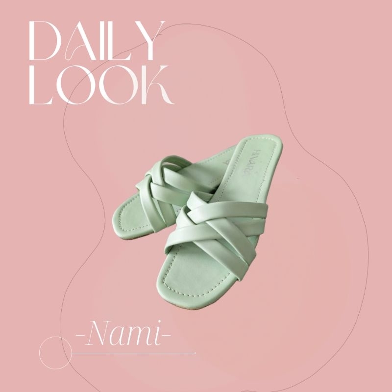 NAMI (Nude) - Sandal Wanita / Sendal Sehari hari / Daily Sandal / Sendal Flat