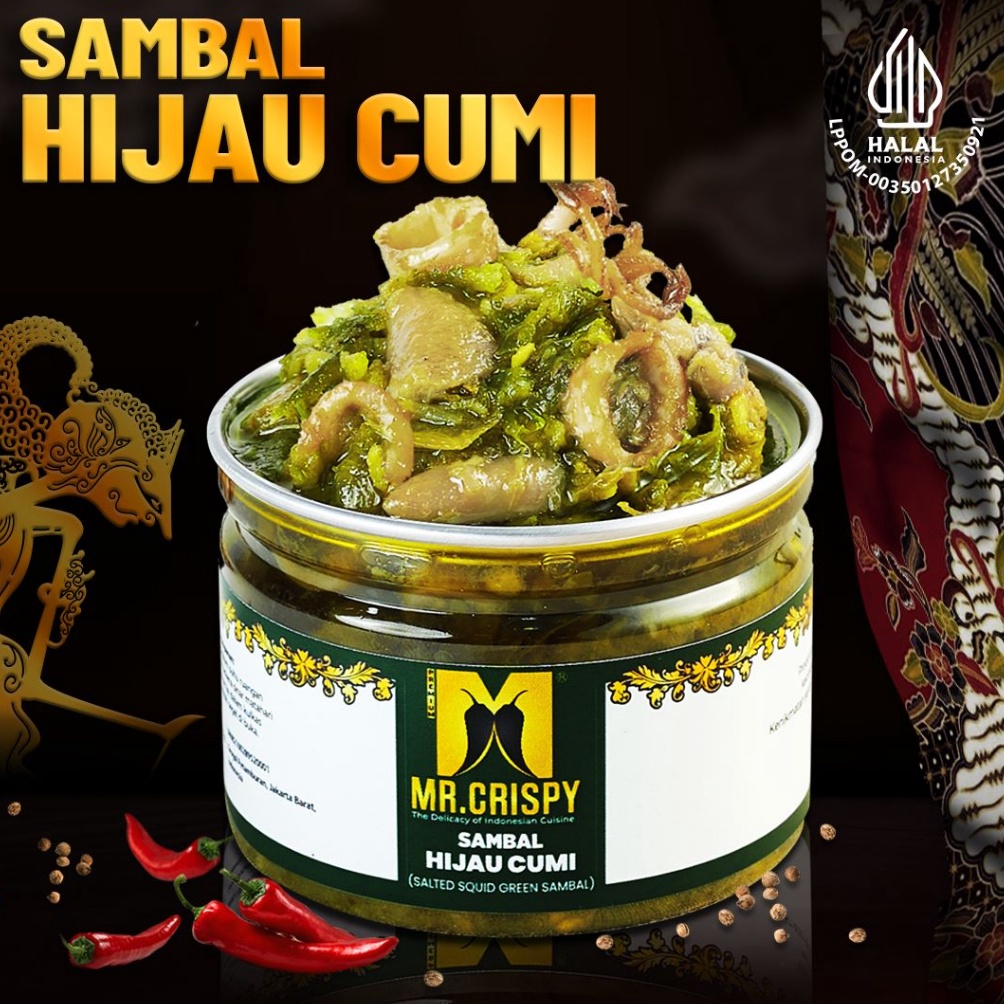 

[♤A32&] Sambal Hijau Cumi/Sambel Mr.Crispy Product Terpopuler