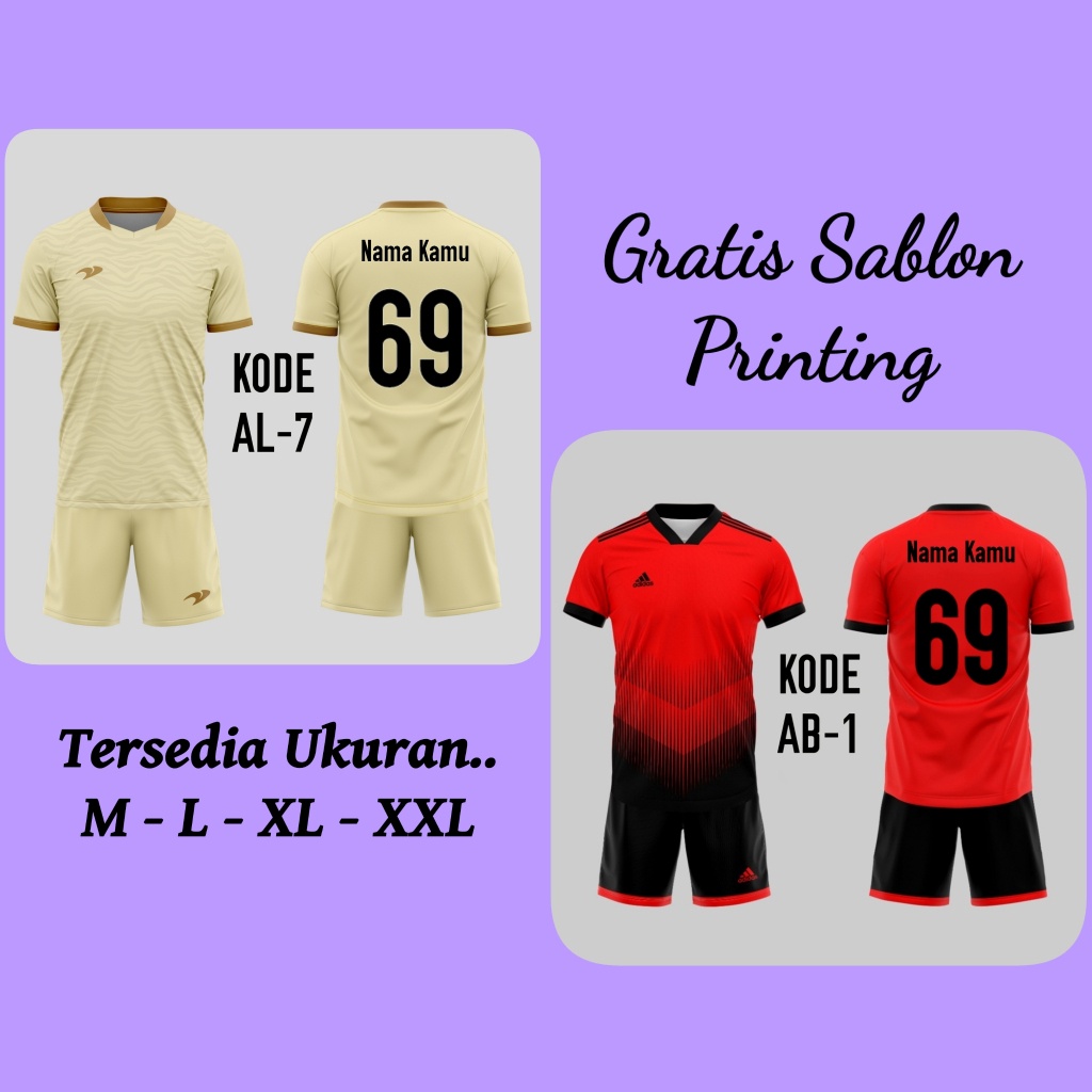 Original Jersey Futsal Sablon | Gratis Sablon Nama Punggung & No Punggung | Jersey Futsal Custom | B