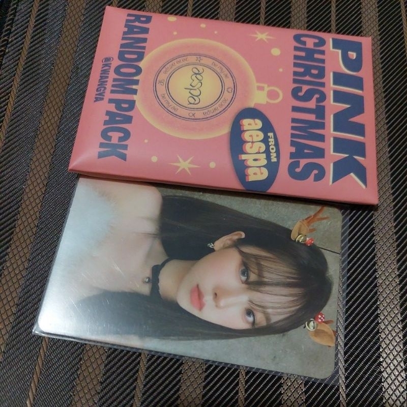 Aespa Pink Christmas Karina Official Photocard Random Pack @Kwangya Official