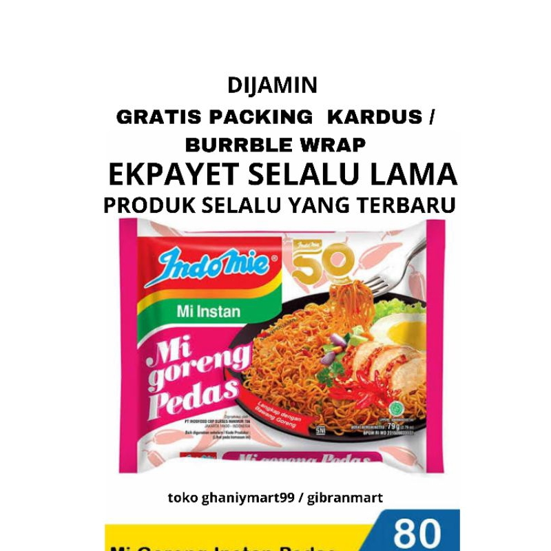 

Indomie goreng pedas 10 pcs bungkus