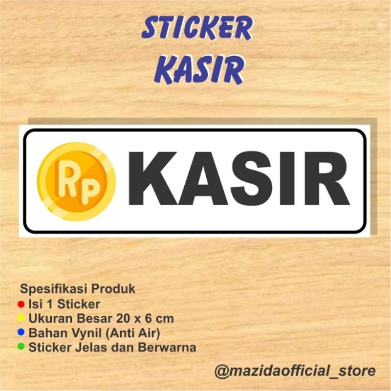 

Sticker Kasir Pembayaran Order Motif Pesan Anti Air